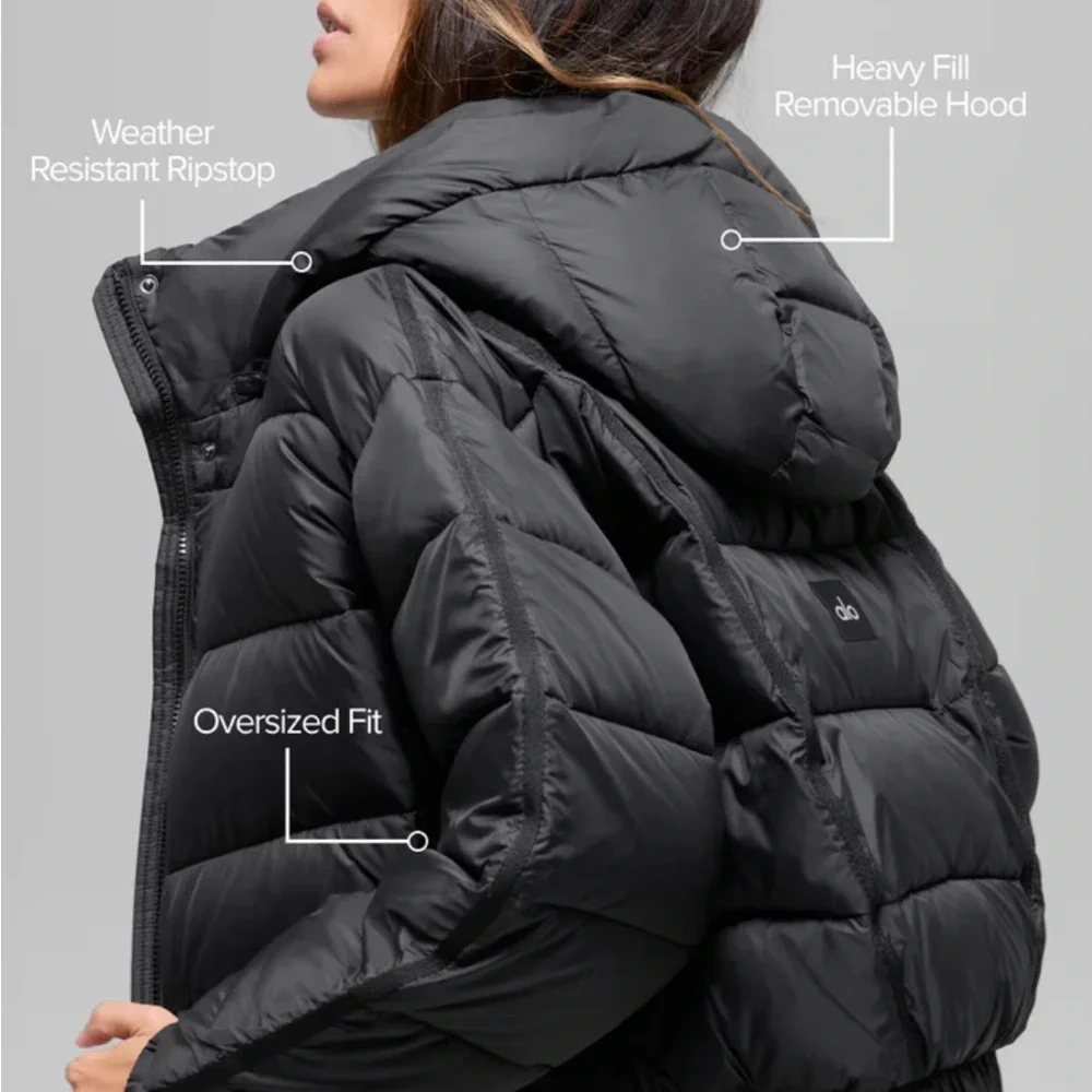 Women's Alo YogaBlack Puffer Jacket - Picture 2 of 6